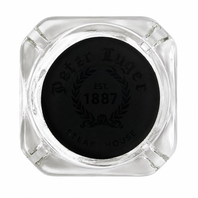 Glass Vintage Peter Luger Nyc Steakhouse Restaurant Glass Ashtray For Sale - Image 7 of 10