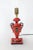 This urn lamp includes the lid as part of the lamp. Handpainted red with black and gold accents, and a cypher of the Duke...
