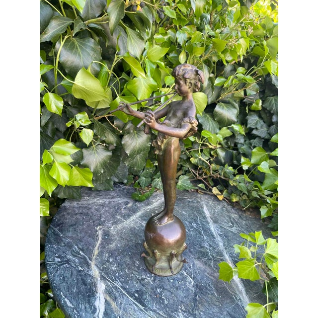 Antique Bronze Sculpture “Pan of Rohallion” by Frederick William MacMonnies (1890) For Sale - Image 17 of 17