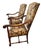 French Walnut Continental Arm Chairs in Vintage Floral Fabric, Pair For Sale - Image 4 of 11