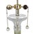 Pair of Hollywood Regency Table Lamps Onyx, Lucite, & Crystal Glass For Sale - Image 4 of 9