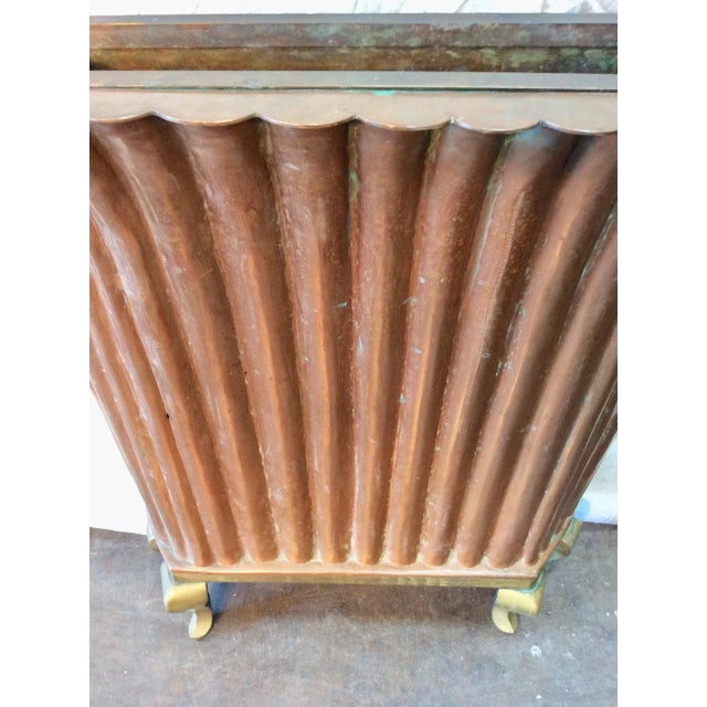 French Early 20th Century French Copper and Brass Umbrella Plant Stand For Sale - Image 3 of 13