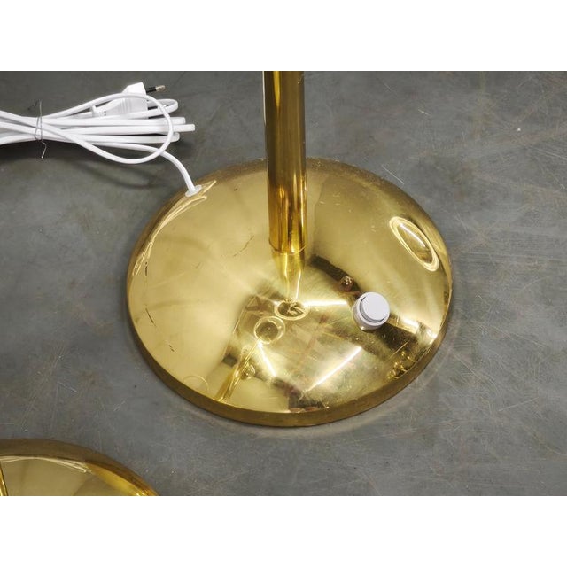 Metal Space Age Brass and Bubble Glass Floor Lamps by Kamenický Šenov 1970s, Set of 4 For Sale - Image 7 of 16