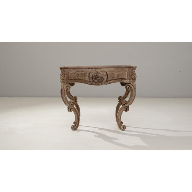 19th Century French Baroque Revival Carved Wooden Console Table For Sale - Image 17 of 18