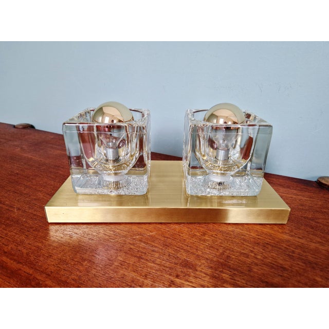 Metal Ice Cube Double Wall Light from Peill & Putzler, 1970 For Sale - Image 7 of 17