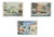 French Artist, Village Scenes, 1970s, Paint, Set of Three For Sale