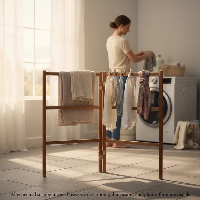 A charming c.1920 clothes horse / towel rail stand that is rich in charm and character. This rare decorative find would...