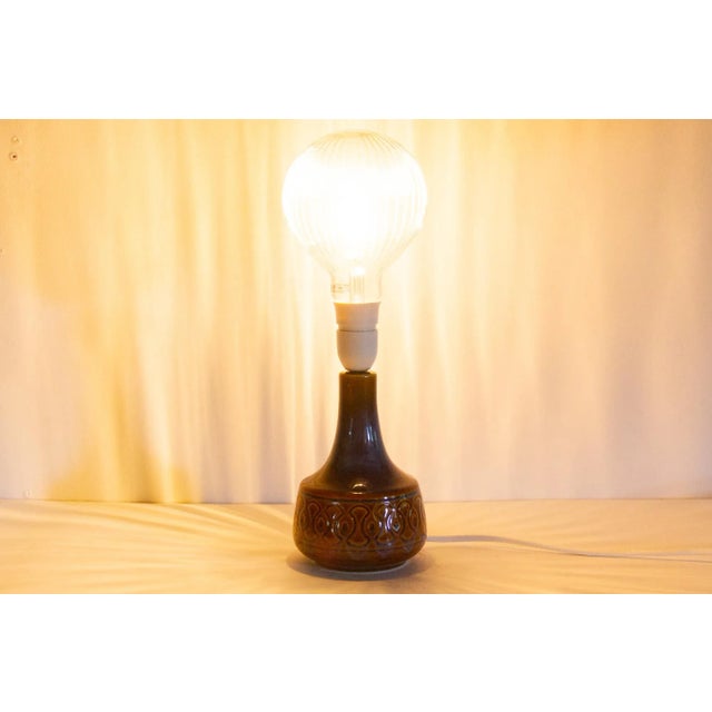 Ceramic Vintage Danish Ceramic Table Lamp from Søholm, 1960s For Sale - Image 7 of 13