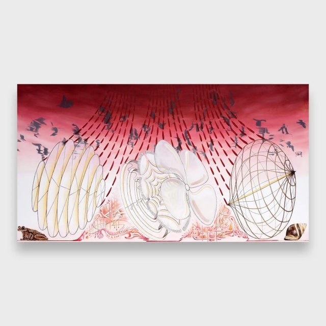 Original Conceptual Surrealist Oil Painting, "Time Piece" For Sale - Image 4 of 4