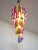 Metal Vintage Italian Multicolored Glass and Metal Mariangela Chandelier, 1983 For Sale - Image 7 of 11