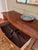Ethan Allen Vintage Ethan Allen Bellflower Inlaid Mahogany Serpentine Sideboard With Brass Gallery For Sale - Image 4 of 5