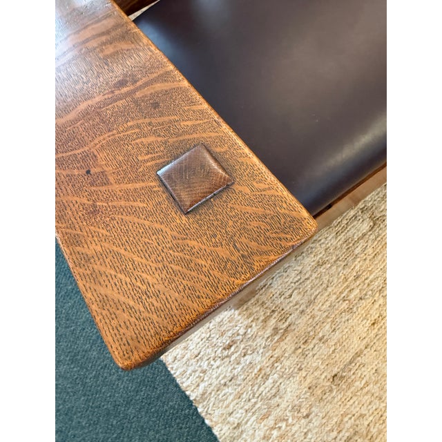 Stickley Drop Arm Settee For Sale - Image 9 of 12