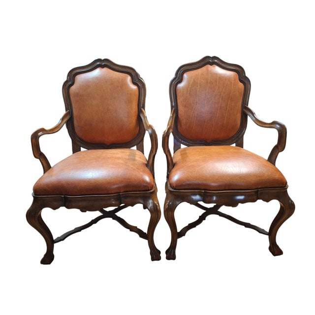 Beautiful set of 8 large Venetian style armchairs by Therien Workshop Studios. The impressive craftsmanship on the...