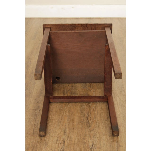 Antique Arts & Crafts Oak Telephone Side Table For Sale - Image 12 of 12
