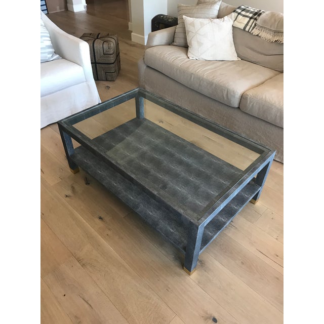 Lafeu Faux Shagreen Coffee Table by Made Goods Chairish