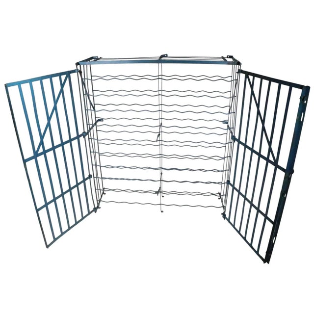 1930s Industrial French Iron Wine Rack by Rigidex For Sale - Image 11 of 17