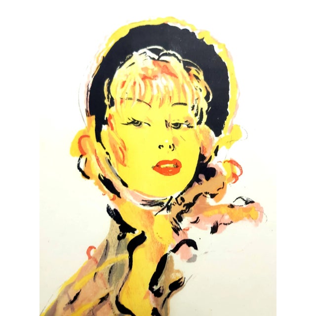 Early 21st Century Domergue - Parisienne - Original Signed Lithograph 1956 For Sale - Image 5 of 7