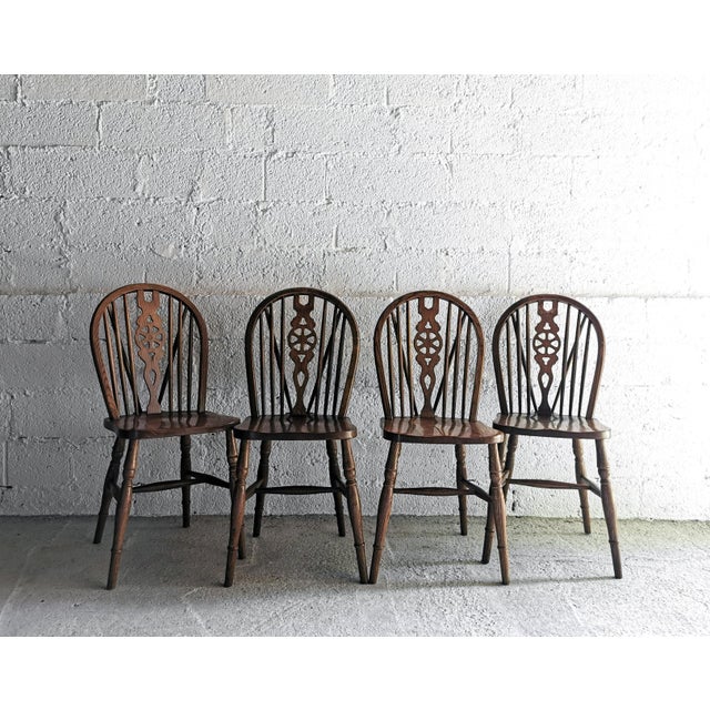 Antique Windsor Dining Chairs, 1920s, Set of 4 For Sale - Image 16 of 17
