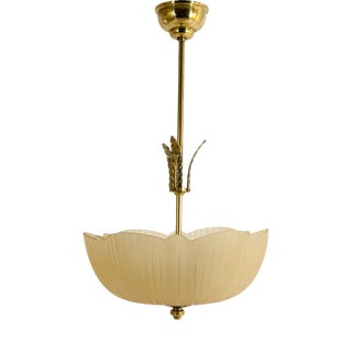 Swedish Brass Ceiling Lamp, 1940s For Sale