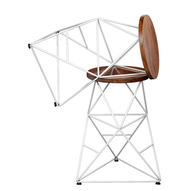 Vintage Handcrafted Artisan Bar Stools, Pair For Sale - Image 4 of 8