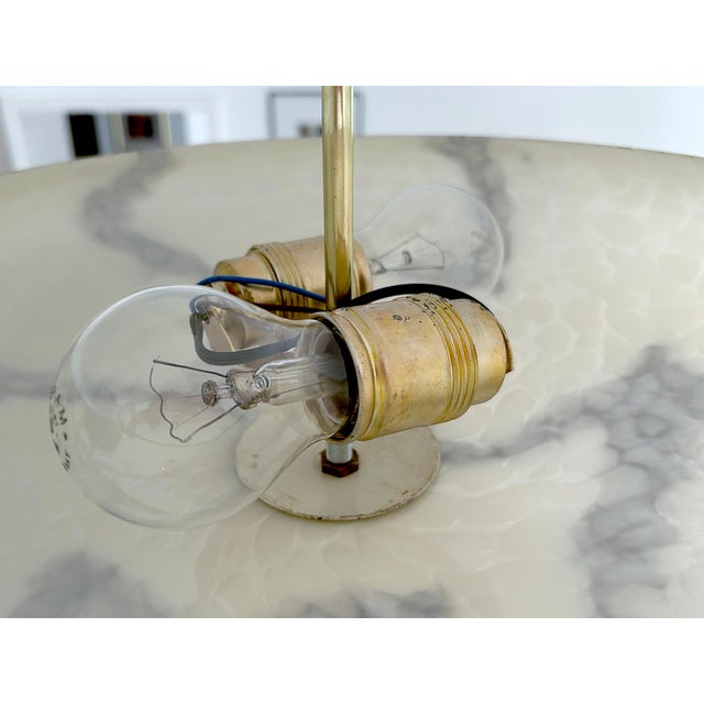 Art Deco Pendant Light in Marble Glass, 1930s For Sale - Image 16 of 17