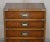 Military Campaign Style Side Table Sized Chest of Drawers in Burr Walnut For Sale - Image 4 of 17