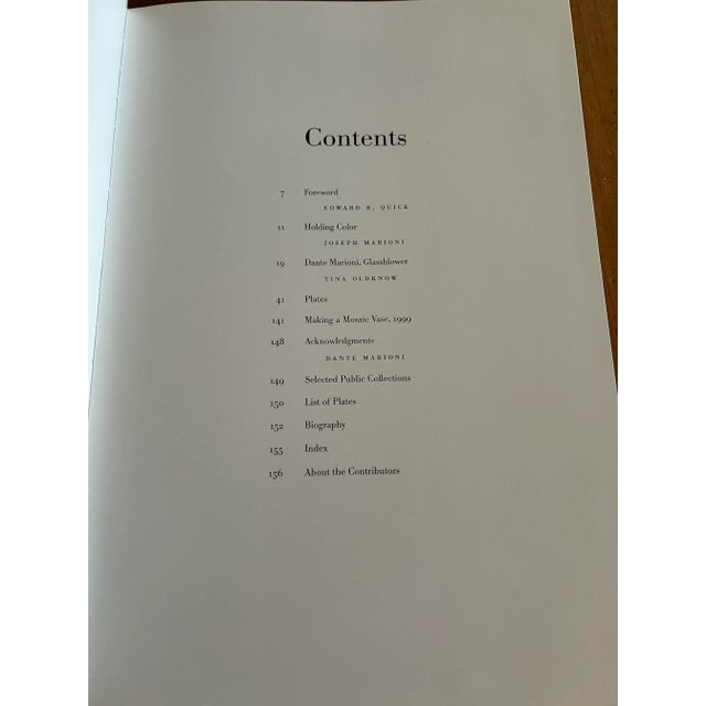 Contemporary Book “Dante Marioni Blown Glass” Signed by Artist For Sale - Image 9 of 12