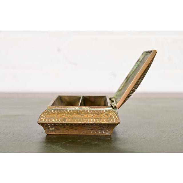 Marshall Field & Co. Antique Viking Bronze Stamp Box, Circa 1910 For Sale - Image 9 of 14