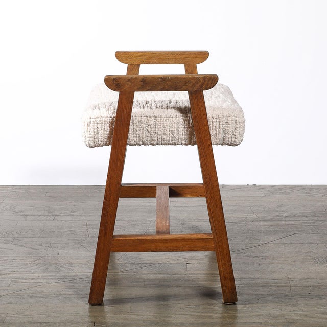Mid-Century Modernist Oak Stool by Guillerme Et Chambron Edition Votre Maison For Sale - Image 10 of 14