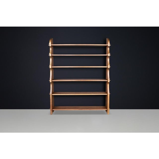 Handcrafted Wood Alpine Bookcase with Wedge Joinery, 1950s For Sale - Image 16 of 18
