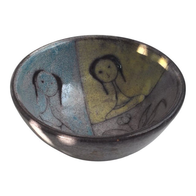 Mid Century Italian Ceramic Bowl For Sale