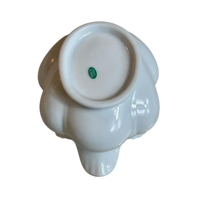 Ceramic Mid 20th Century White Porcelain Scalloped Gravy Boat Creamer Sauce Bowl Trinket Dish, Japan For Sale - Image 7 of 7