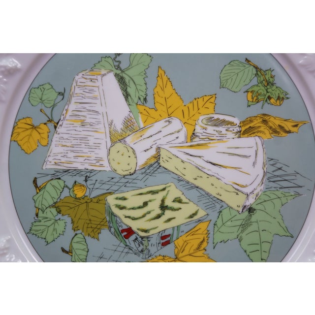 Gien France Les Saveurs Fromages Cheese Charger Plate Marie-Pierre Boitard 13" For Sale - Image 6 of 12