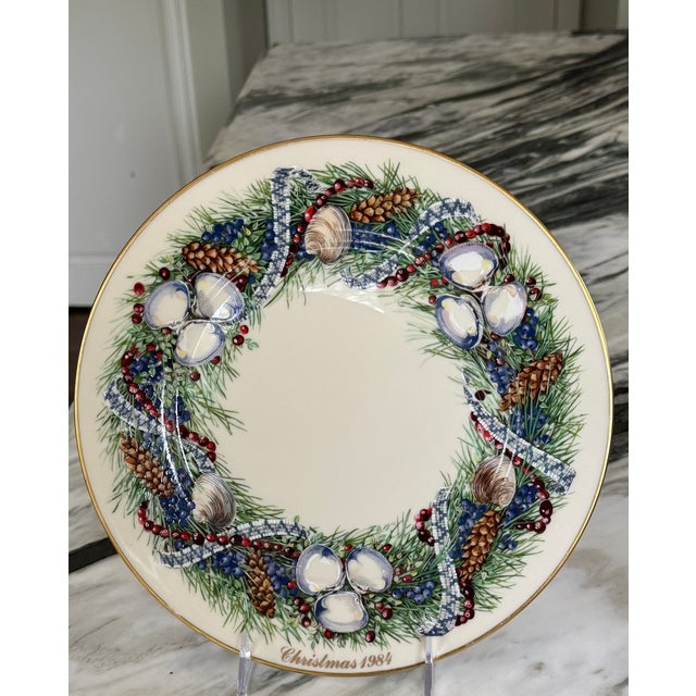 American 1984 Lenox Colonial Christmas Wreath Issue Rhode Island For Sale - Image 3 of 11
