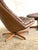 Madsen and Schubel Madsen & Schubell Ms68 Leather Danish Mid Century Swivel Recliner Chair and Ottoman For Sale - Image 4 of 12