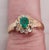 Gold Vintage 18ct Gold Emerald & Diamond Ring, 1970s For Sale - Image 8 of 9