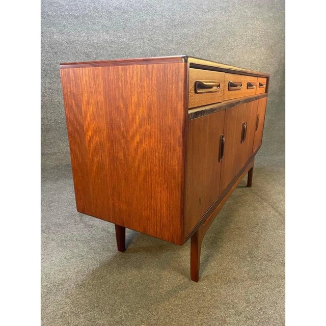Vintage British Mid Century Modern Compact Teak 