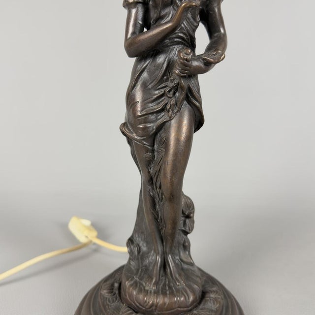 Table Lamp in Bronze by Farlel Moreau Liberty, 1950 For Sale - Image 11 of 17