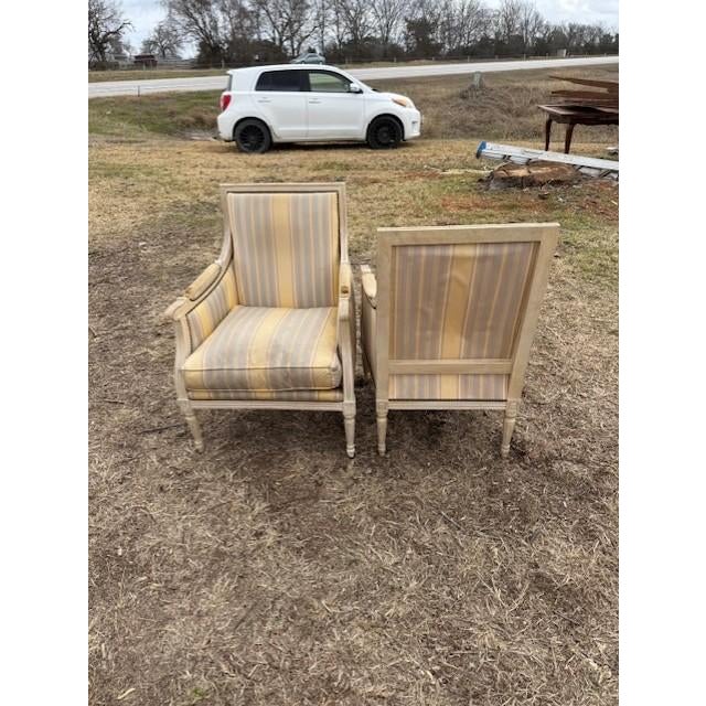 Large 19th Century Velvet French Louis XVI Bergere or Armchairs - A Pair For Sale - Image 4 of 15