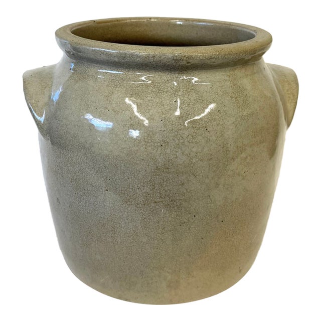 French Stoneware Confit Pot For Sale