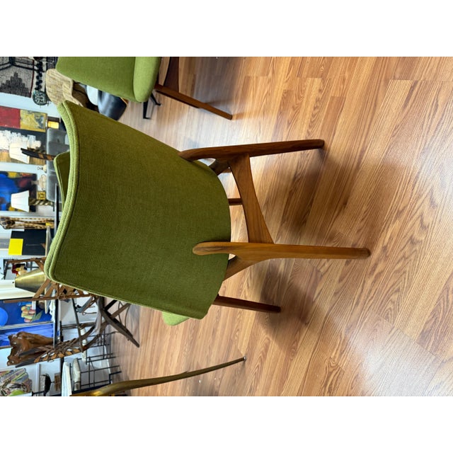 Set of 4 1970’s Walnut Chairs Attributed to Adrian Pearsall For Sale - Image 4 of 14
