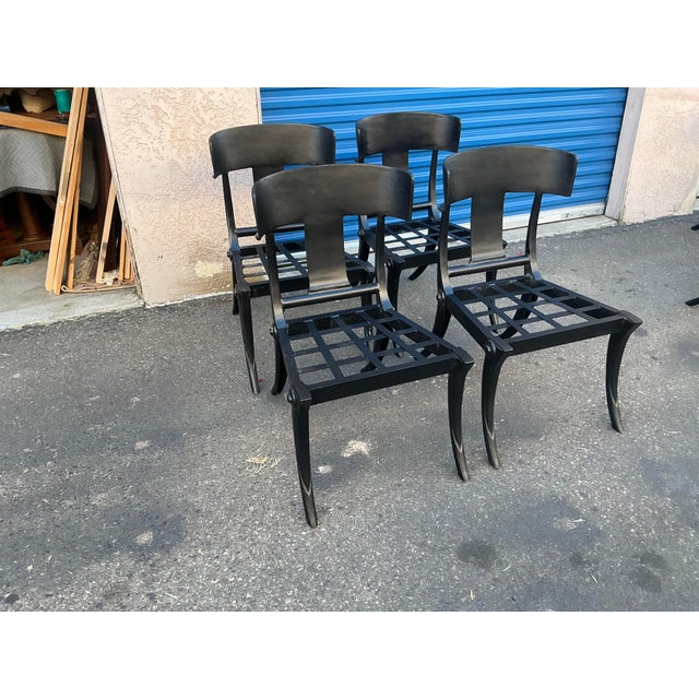 Mid-Century Modern 1980s Vintage Klismos Dining Chairs - Set of 4 For Sale - Image 3 of 8