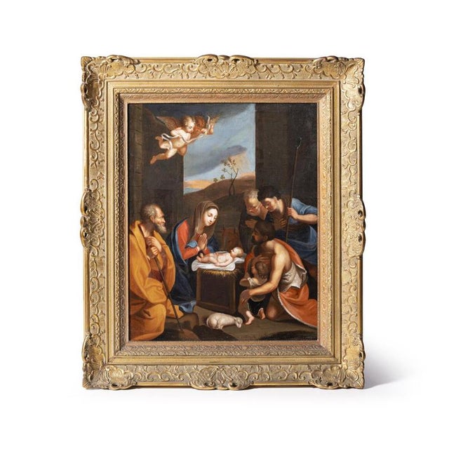Holy Family, 19th Century, Oil on Canvas For Sale - Image 6 of 6