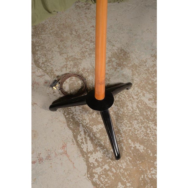 Vintage Swedish Beech and Ebonised Tripod Standard Lamp, 1960 For Sale - Image 6 of 7