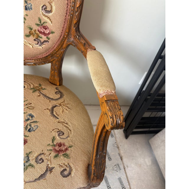 19th Century Neoclassical Armchair From France in the Louis XVI Style For Sale In San Diego - Image 6 of 8