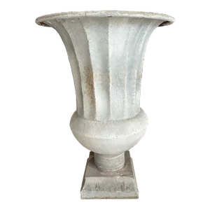 Late 20th Century Monumental Neoclassical Fluted Metal Urn