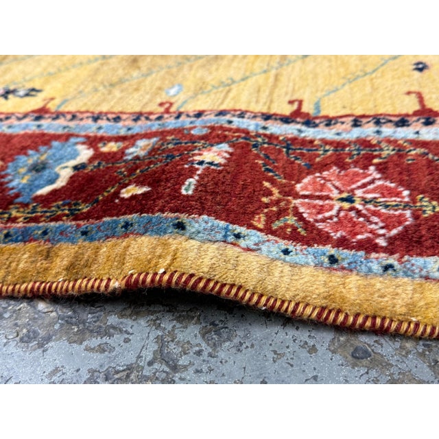 Textile 3ft1in × 9ft4in Hand Knotted Wool Runner, Vintage For Sale - Image 7 of 12