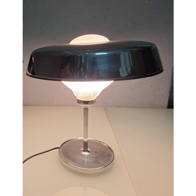 Silver Ro Table Lamp in Nickel-Plated Brass by BBPR for Artemide, 1970s For Sale - Image 8 of 9