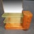 Light Wood Dressing Table with Glass Tiles, 1940s For Sale - Image 13 of 14