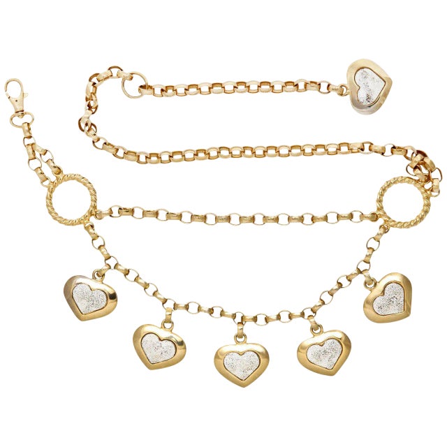 1980s Italian Heart Belt For Sale